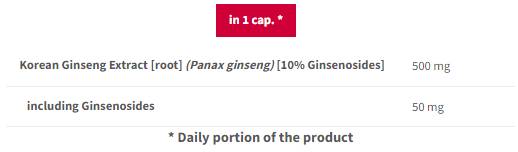 Korejski ginseng 500 mg - 90 kapsul
