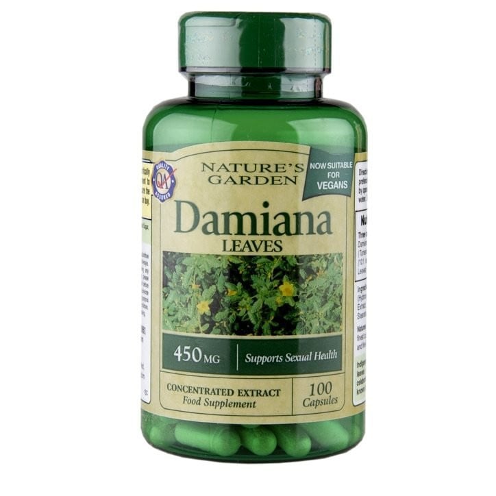 Damiana (koncentrirani listni ekstrakt) 450mg 100 kapsule Holland & Barrett