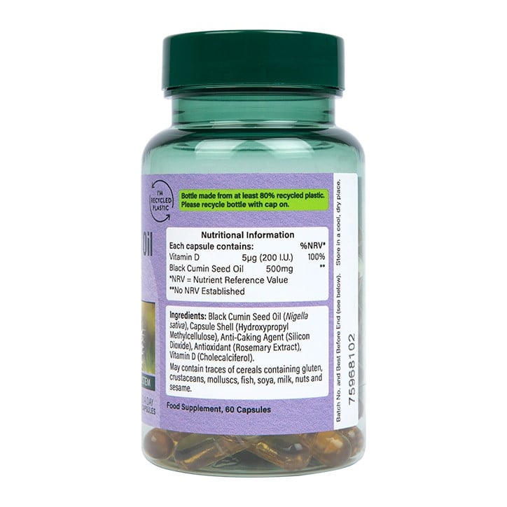 Olje črnega semena z vitaminom D - 60 kapsulami