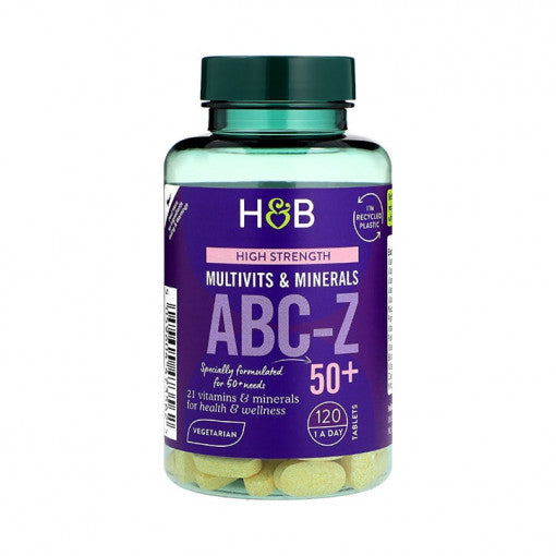 Multivitamini in minerali za odrasle ABC-Z 50+ 120 Tablete Holland & Barrett