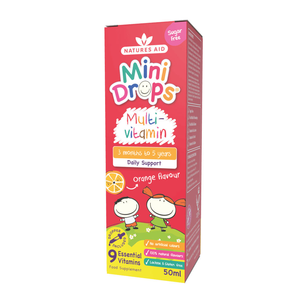 Multivitaminske kapljice za otroke (mini kapljice multi-vitamin) 50ml Naturesaid