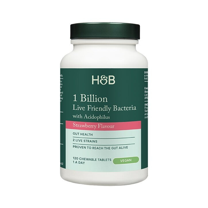 Probiotik z acidofilom (žvečilni acidophilus jagoda 1 milijarda) milijarde. 120 žvečilnih tablet Holland & Barrett