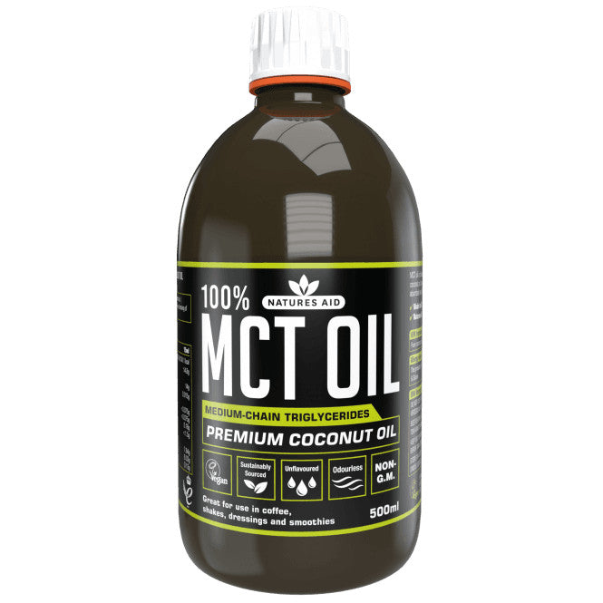 Srednja verižna trigliceridi iz kokosovega olja (100% MCT olje) 500ml Naturesaid