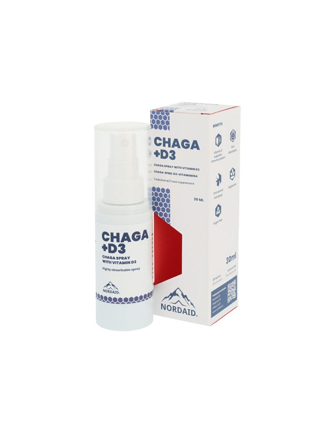 Imuniteta - Čaga + Vitamin D3, ustno pršilo x 30 ml / 200 razprškov <tc>Nordaid</tc>