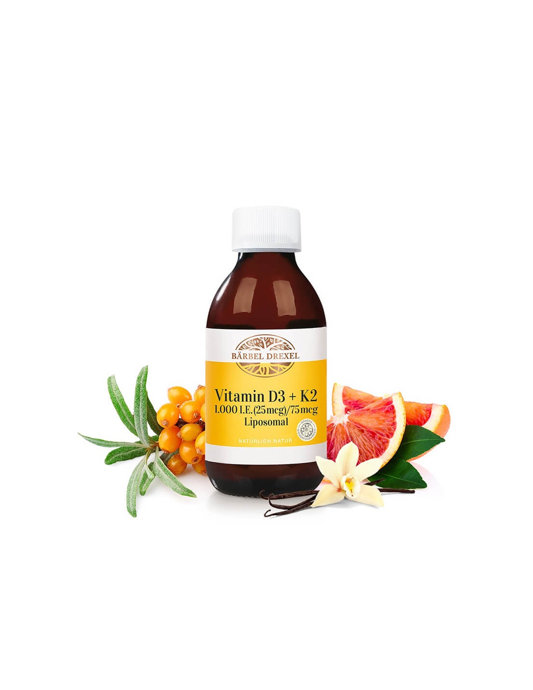 Vitamini D3 + K2 z visoko absorpcijo - Za zdravje kosti in srca, 150 ml <tc>Bärbel Drexel</tc>