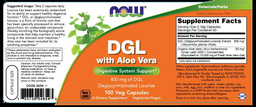 DGL z aloe vero - 100 kapsul