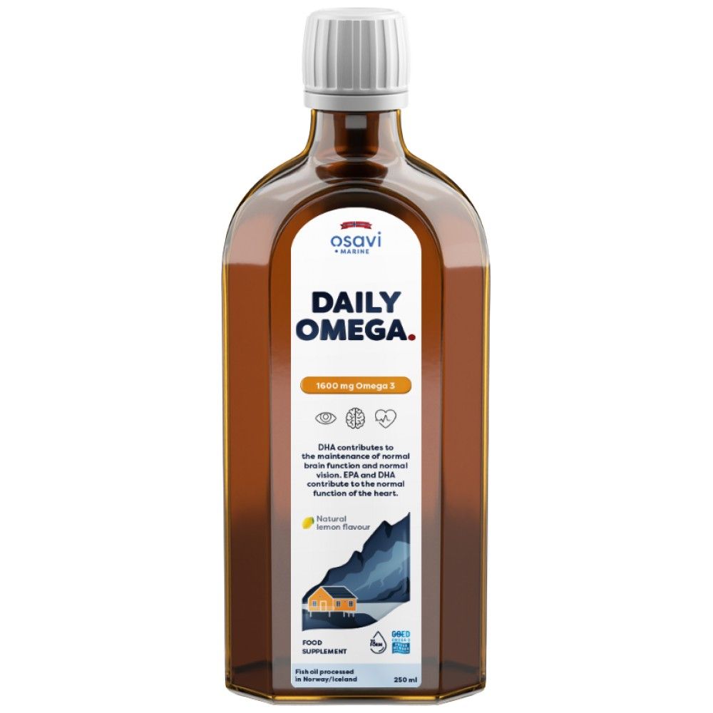 Dnevna omega tekočina | Naravna limona aromatizirana - 250 ml