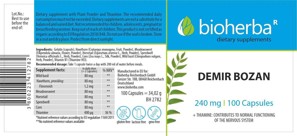 Demir Bozan 240 mg - 100 kapsul