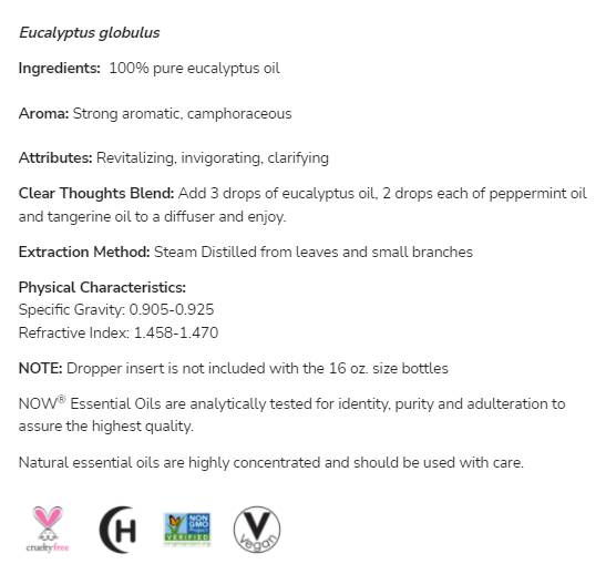 Eucalyptus olje | 100% čisti evkaliptus globulus - 59 ml