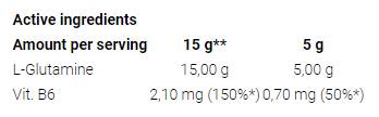 L-glutamin v prahu | Mikroniziran glutamin z VIT. B6 - 450 gramov