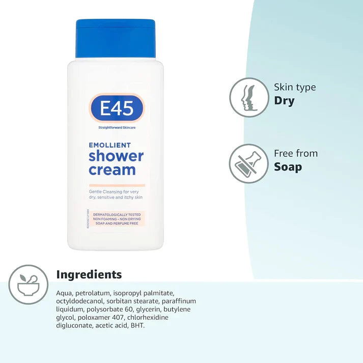 E45 Emolient Cream za suho in občutljivo kožo - 200 ml