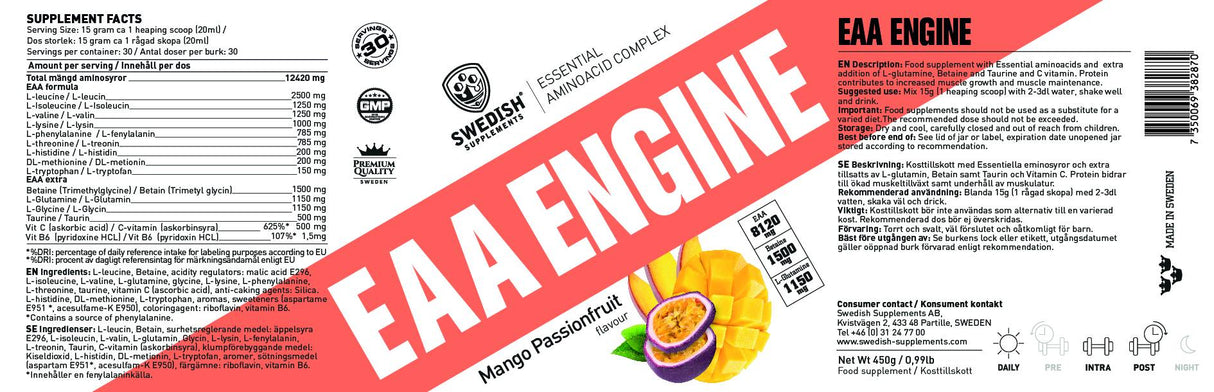 EAA Engine / Essential aminokislina kompleks - 450 gramov