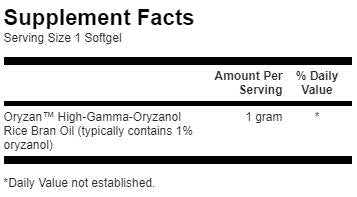 Olje riževe otrobine 1000 mg / gama oryzanol 90 gel kapsul