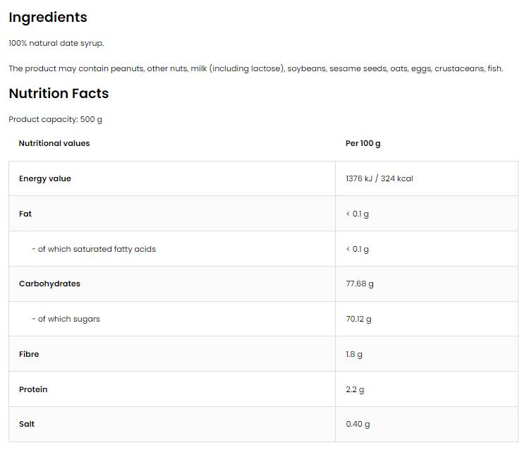 Datum sirup | Datum sirupa 500 ml