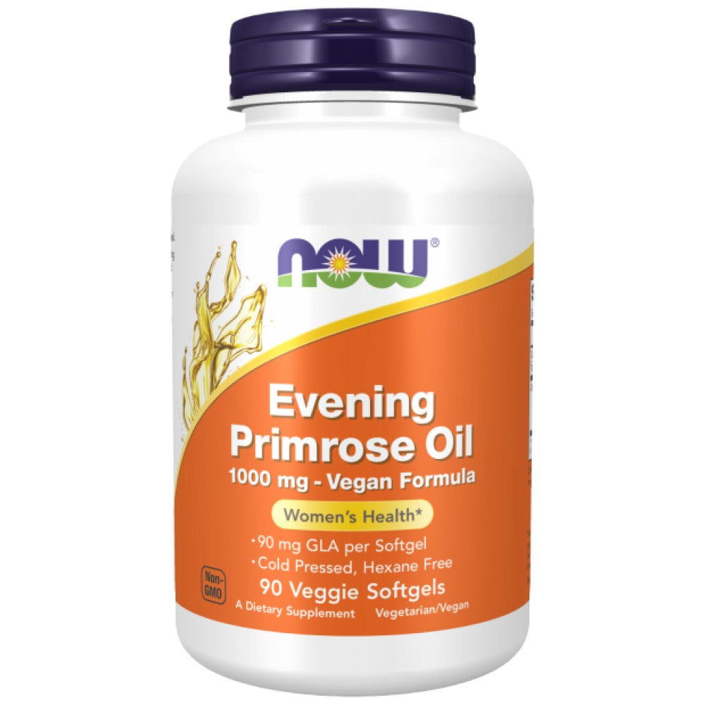 Večerno olje Primrose 1000mg | Veganska formula - 90 gel kapsul