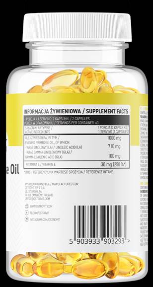 Večerno olje primroze 500 mg 120 gel kapsul
