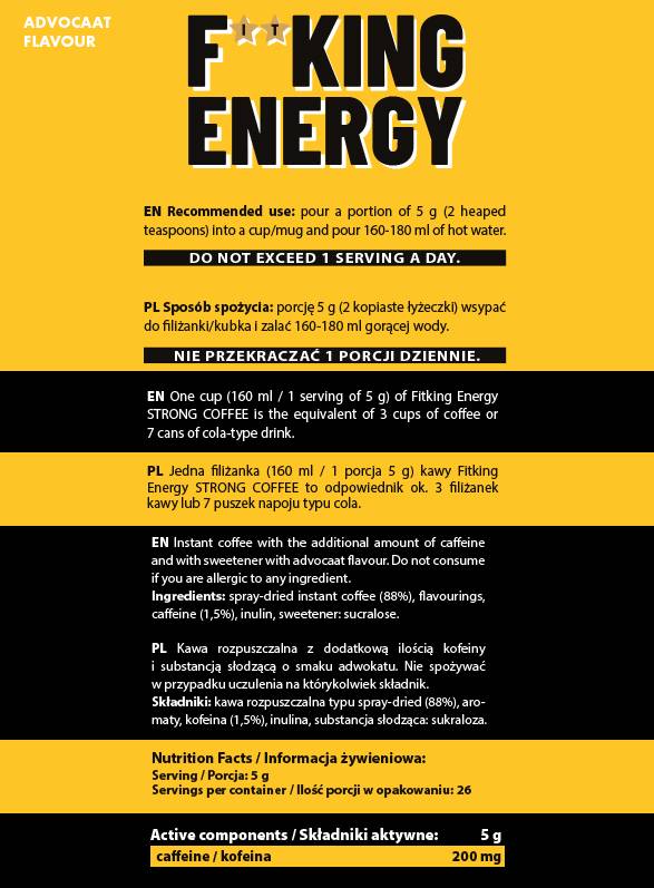 F ** King Energy | Močan trenutek za kavo - 130 gramov
