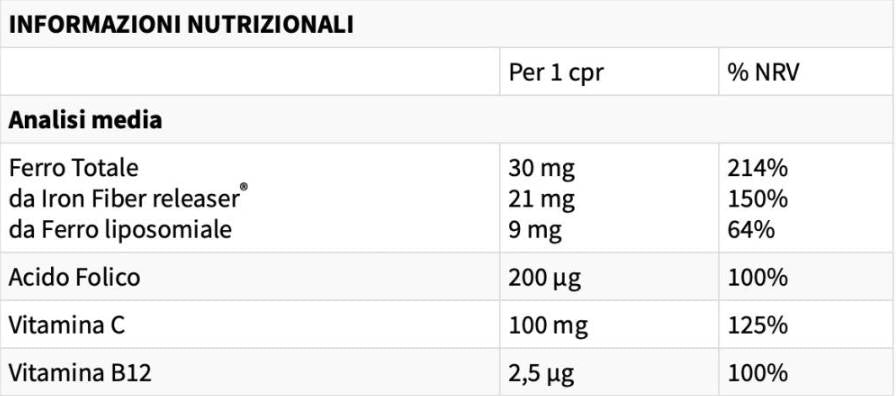Ferrofill 30 mg | z železnimi vlakni Releaser® in liposomsko železo - 30 tablet