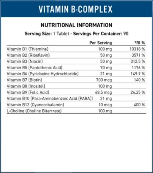 Vitamin -B kompleksna vitalnost - 90 tablet