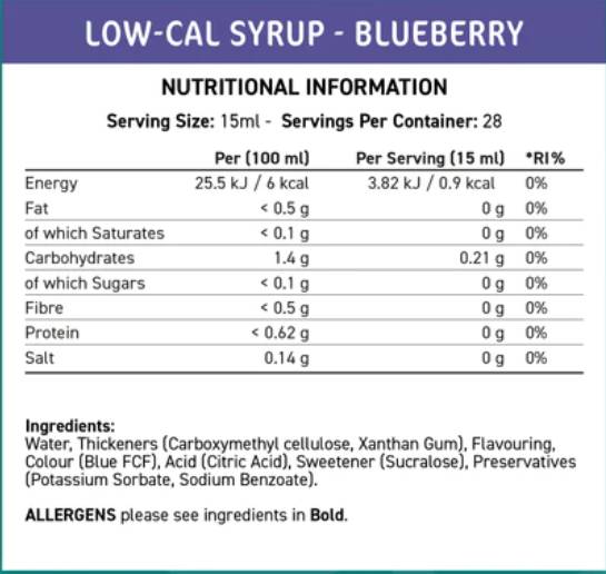 Fit Cuisine nizko-cal sirup | Borovnica - 425 ml