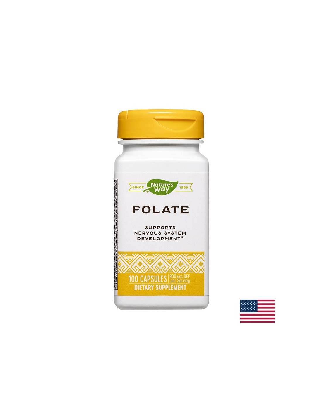 Folat - folat 800 µg / folna kislina 480 µg, 100 kapsul Narava pot