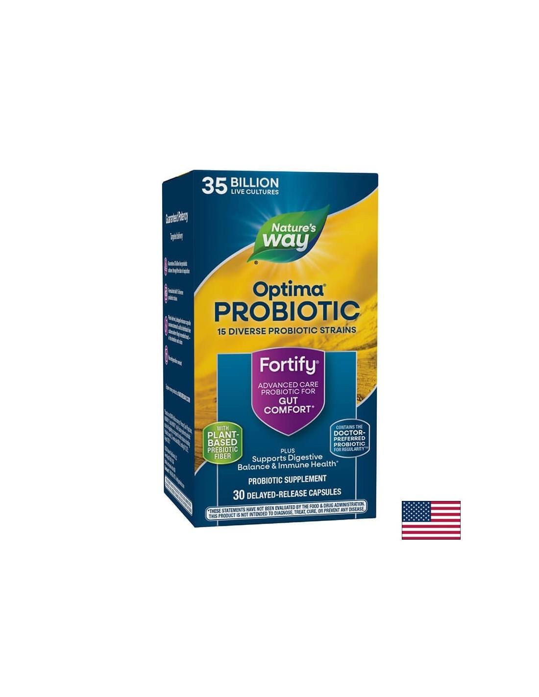 Fortify ™ Optima® Daily Probiotic + Prebiotik - Fortify Optima Probiotic, 35 milijard aktivnih probiotikov, 30 kapsul Nature's Way