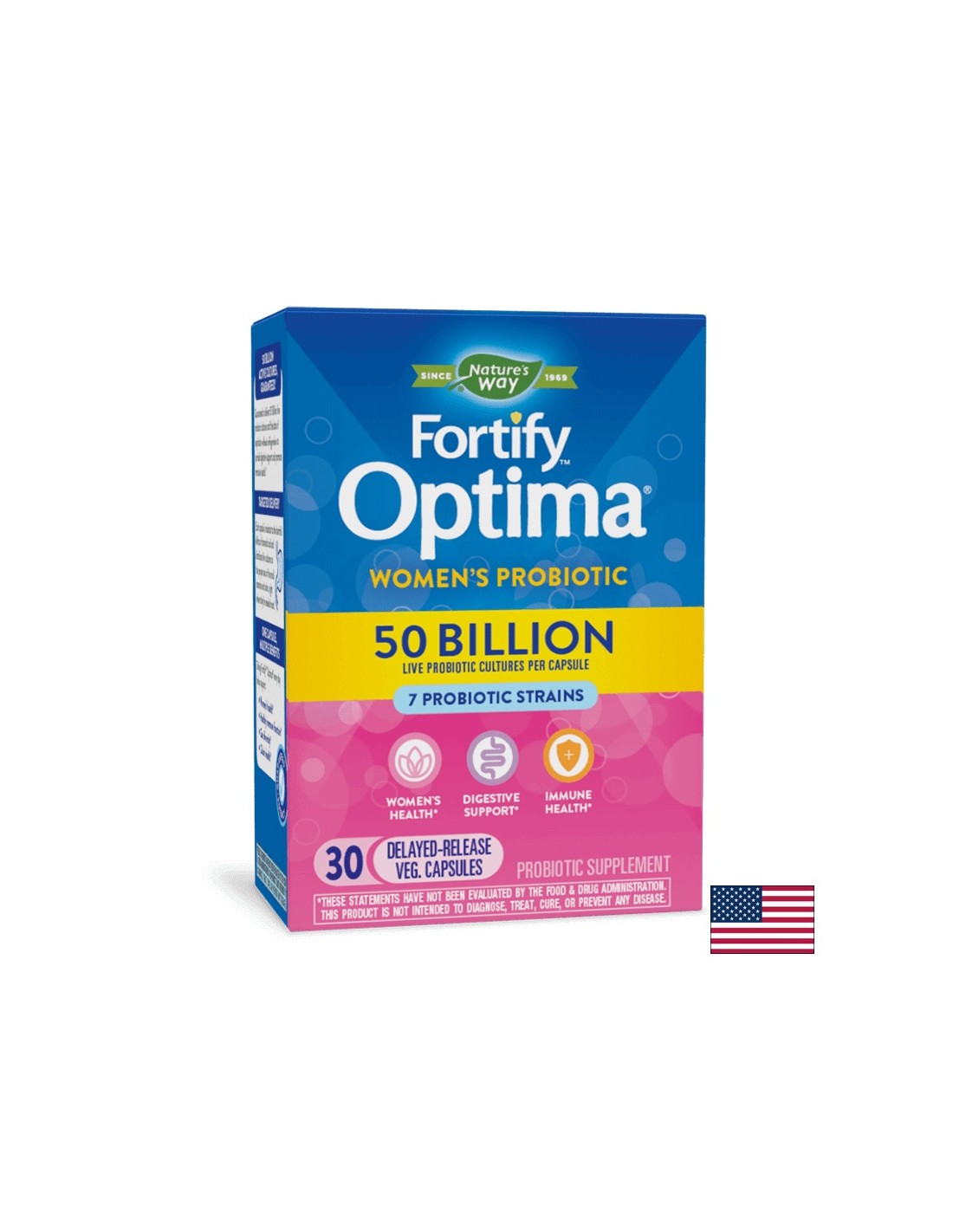 Okrepite Optima Ženski probiotik, 50 milijard aktivnih probiotikov, 30 kapsul