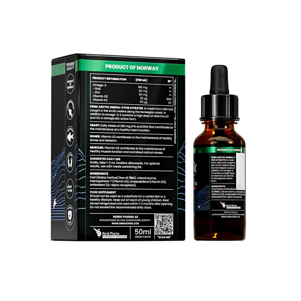 Arktični šport-omega-3 za športnike-divje ribe z Norveške / limonine okus-50 ml