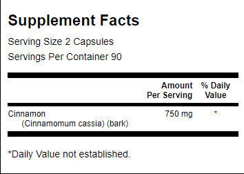 Cimet s polnim spektrom 375 mg - 180 kapsul