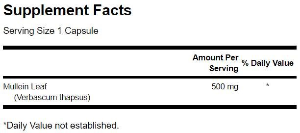 List mulleina s polnim spektrom 500 mg - 60 kapsul