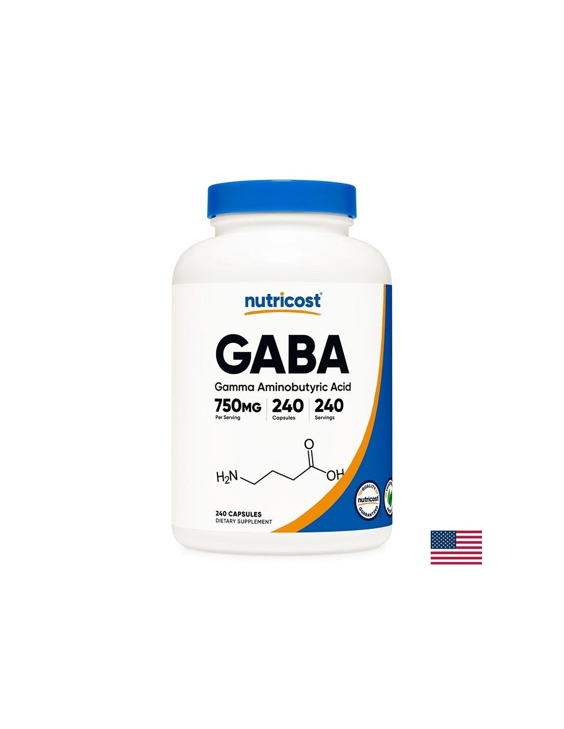 Stres in dobro razpoloženje - gama -aminobutirna kislina (GABA), 750 mg x 240 kapsul