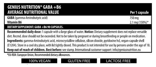 GABA 750 mg + B6 - 90 kapsul