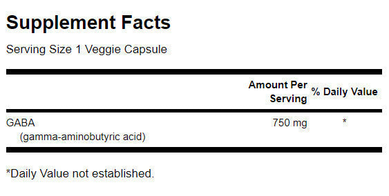 GABA 750 mg / največja trdnost - 60 kapsul