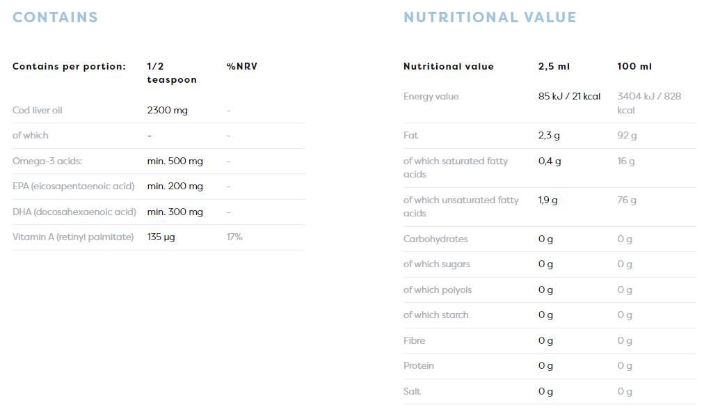 Otroci norveškega jetrnega olja | Tekoča omega z aromatizirano limono - 500 ml