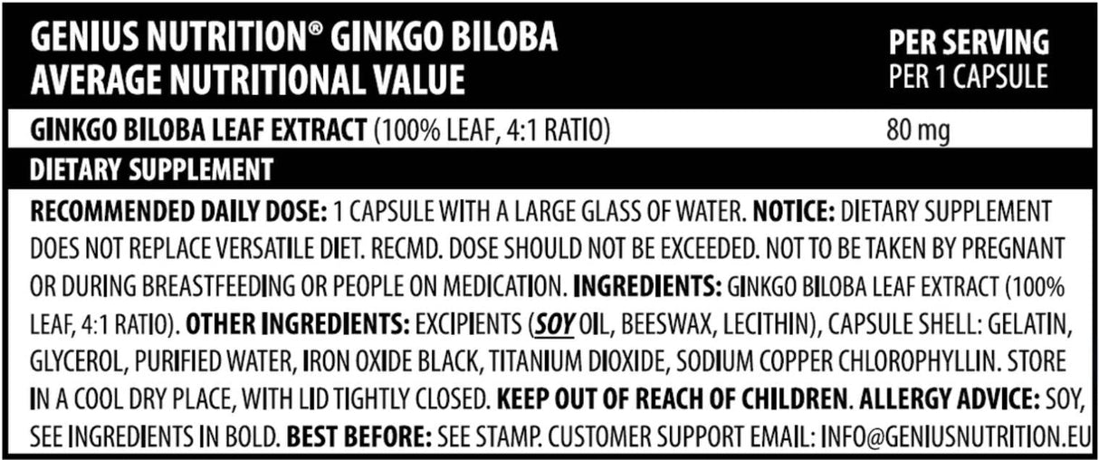 Ginkgo Biloba - 60 kapsul