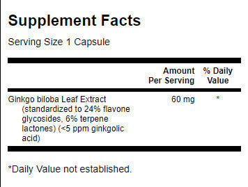 Ginkgo Biloba Extract 60 mg - 30 kapsul