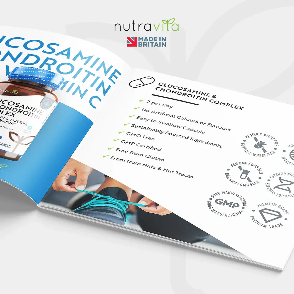 Glukozamin hondroitin /180 kapsul, 90 dni/ s kurkumo, ingverjem in vitaminom C <tc>Nutravita</tc>