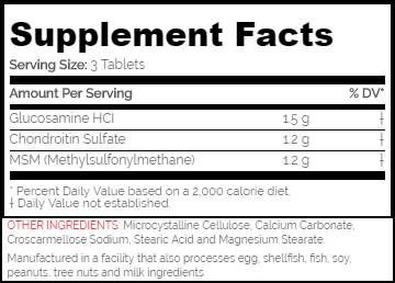 Glukozamin hondroitin z MSM - 180 tableta