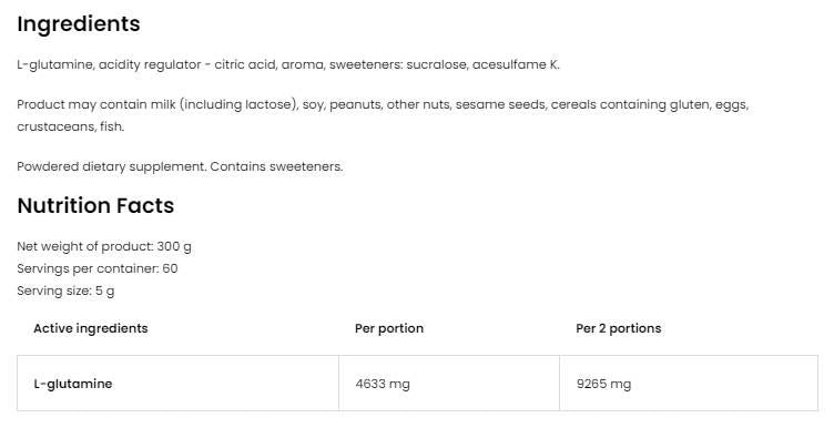 Glutamin v prahu - 300 gramov