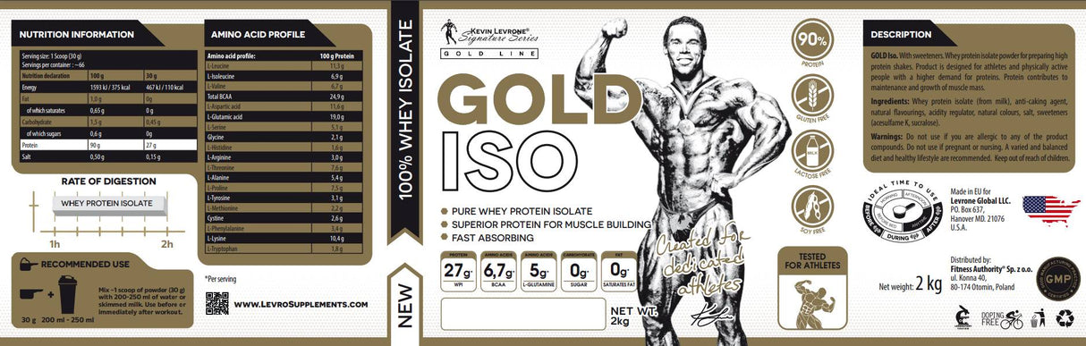 Zlata linija / zlata ISO Whey 90% stara različica 2000 gramov