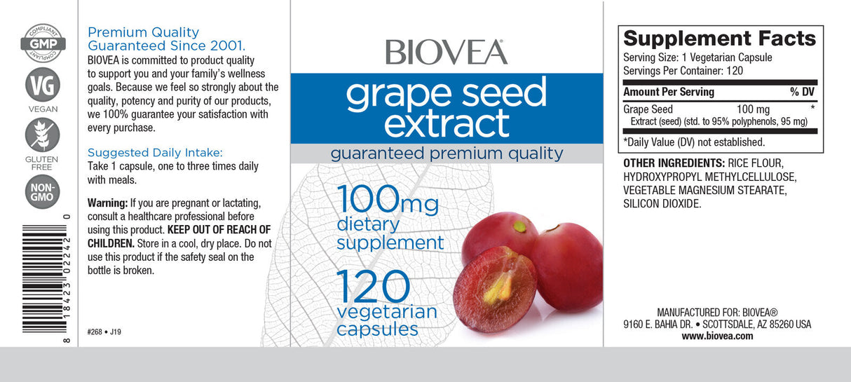 Ekstrakt grozdnih semen 100 mg / 120 kape