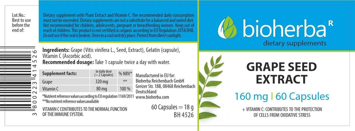 Ekstrakt grozdnih semen 280 mg - 60 kapsul