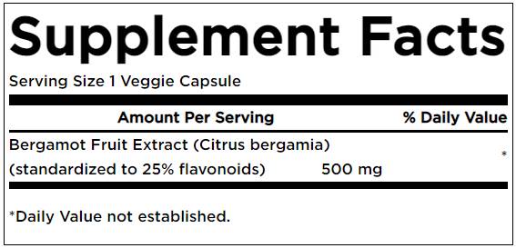 Bergamot Extract 500 mg - 30 kapsul