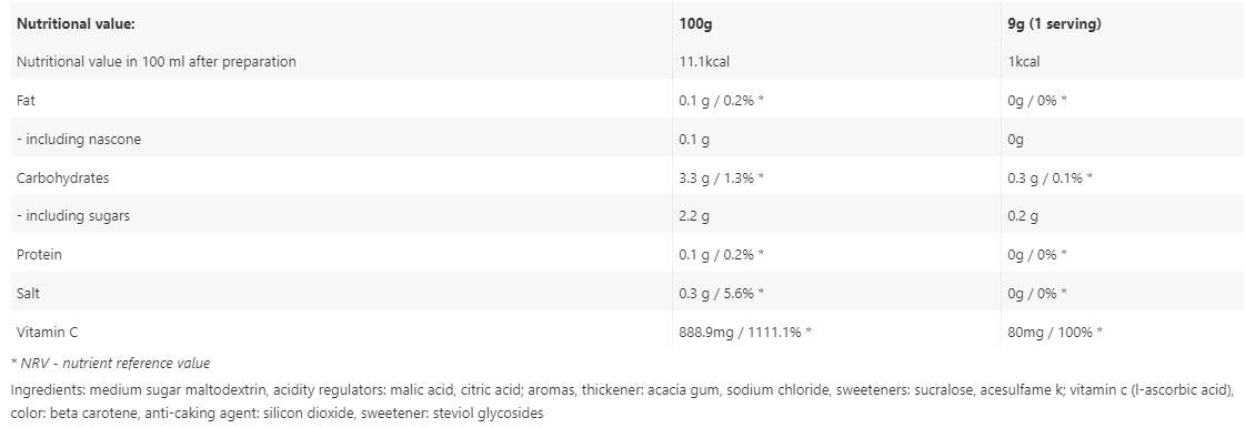 F ** King Okusna pijača | 0 kalorij - 9 gramov