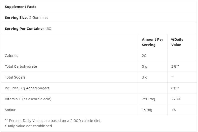 Vitamin C | Žvečilni gumi - 120 gumij