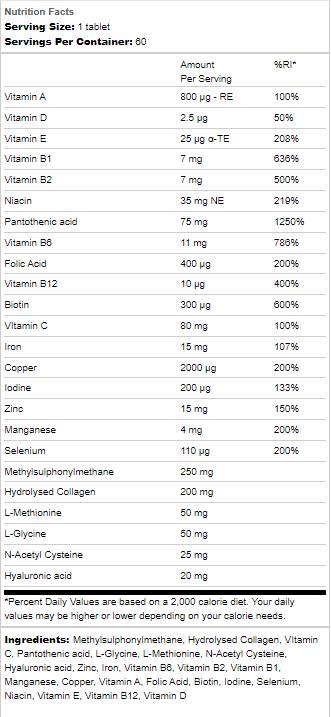 Vitamini las | Z biotinom, cinkom in bakrom 60 tablet