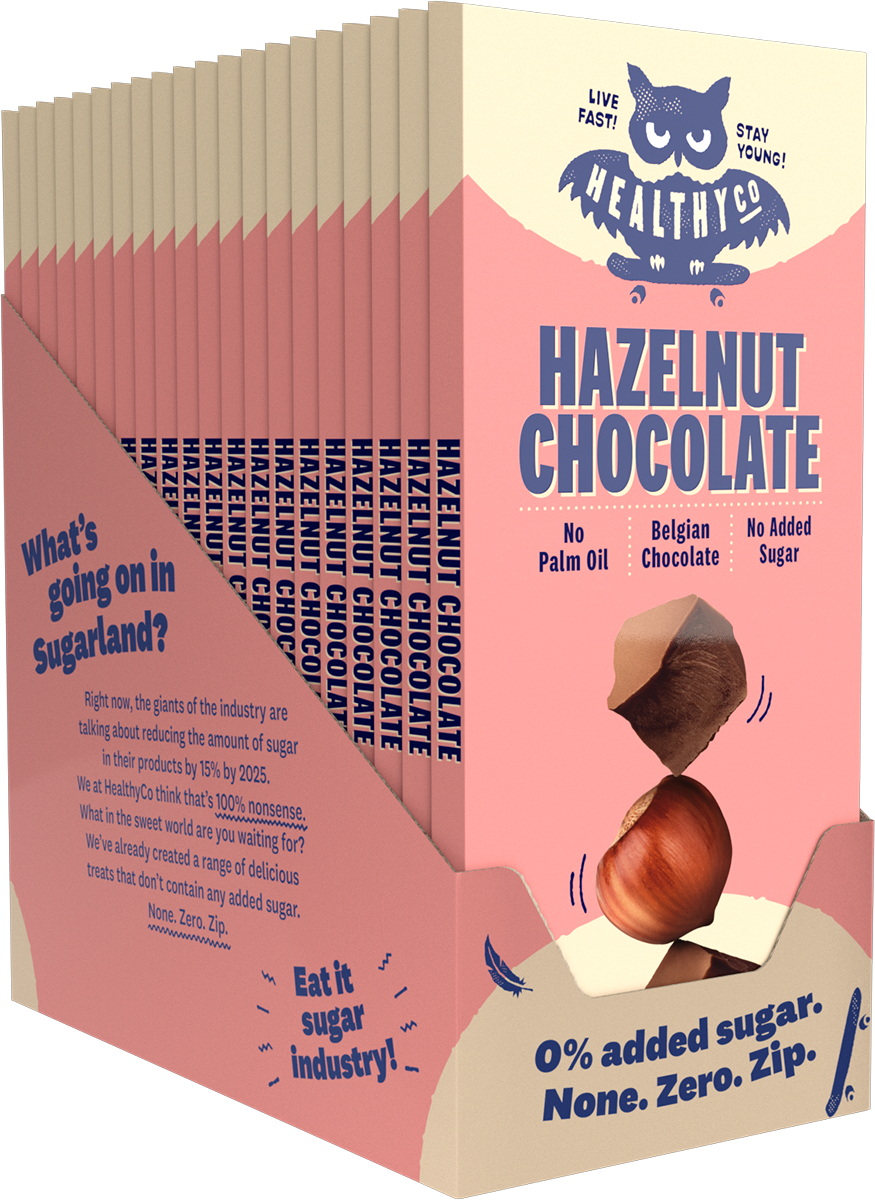 <tc>HealthyCo</tc> čokolada z lešniki 100 gramov - brez dodanega sladkorja in brez palmovega olja