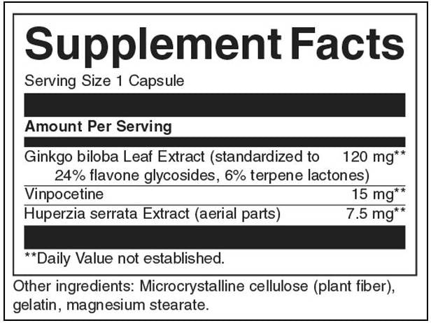 Pomnilni kompleks za zeliščni ekstrakt 142,5 mg - 60 kapsul