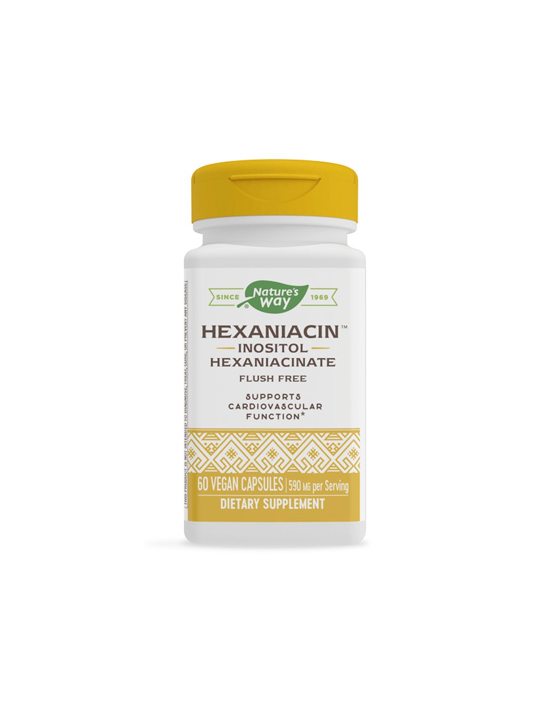 Hexaniacin ™ Inositol Hexaniacinat Flush Free - heksaniacin (inozitol heksanikotinat), 60 kapsul Nature's Way