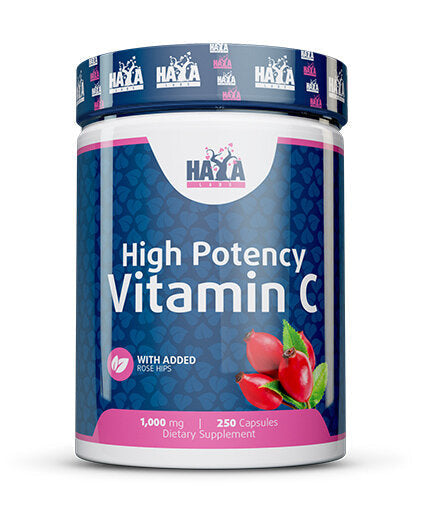 Visok potencial vitamin C 1.000 mg z vrtnimi boki 250 kape.